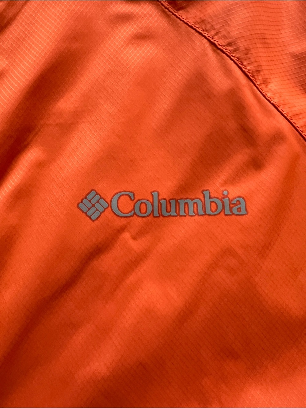 Columbia Orange Packable Pullover 1/2 zip Windbreaker - Picture 5 of 8